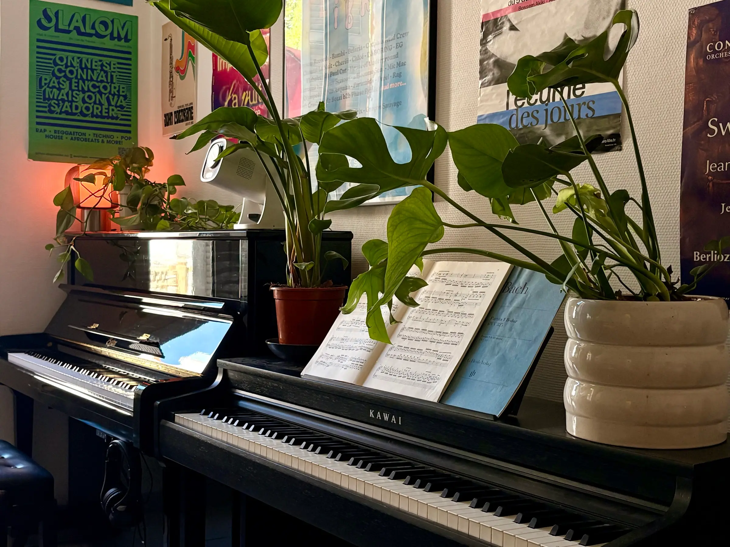 Les deux pianos du studio
